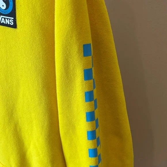 Vans Vibrant Yellow T & C Surf Designs Hoodie with Colorful Sleeves - Picture 4 of 8